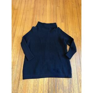 Free People Sweater Womens XSmall Black Mock Neck 3/4 Sleeve Knit Pullover